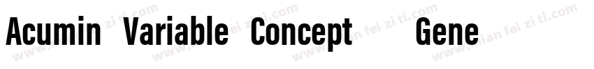 Acumin Variable Concept   General字体转换
